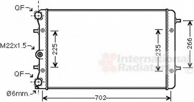 VAN WEZEL 58002174 -  Радиатор, охлаждение двигателя